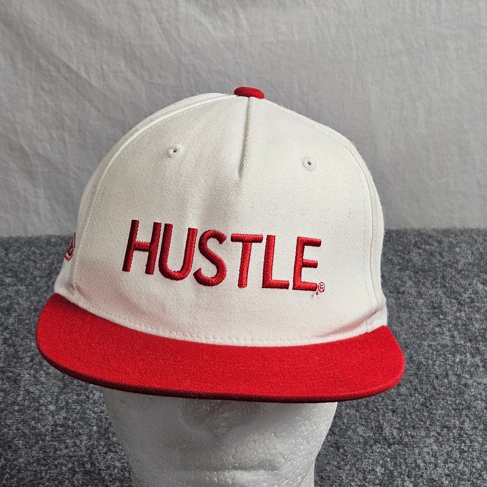 Hustle Snapback Hat Mens OSFA White Red Sucks 2‎ B U Cap Streetwear Skater
